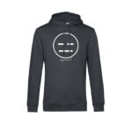Felpa Uomo con Cappuccio "Asocial Classic" - Colore: Asphalt - Front - Logo White
