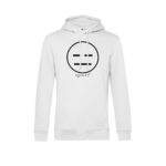 Felpa Uomo con Cappuccio "Asocial Classic" - Colore: Pure White - Front - Logo Black