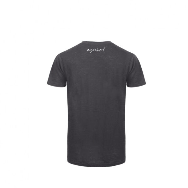 T-Shirt Uomo "Asocial Proud" - Colore: Anthracite - Rear