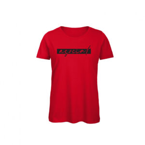 T-Shirt Donna "Asocial Classic Life Style" - Collo a T - Colore: Red - Front - Logo Black