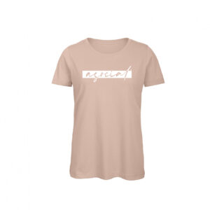 T-Shirt Donna "Asocial Classic Life Style" - Collo a T - Colore: Millennial Pink - Front - Logo White