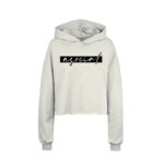 Felpa corta "Asocial Life Style"con Cappuccio Estiva con bordo taglio vivo - Bianco Panna - Logo Black