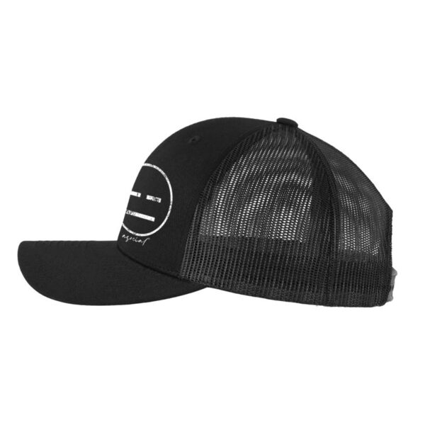 Cappello Retro Trucker "Asocial Blast" - Tinta unita - colore bianco - logo Black