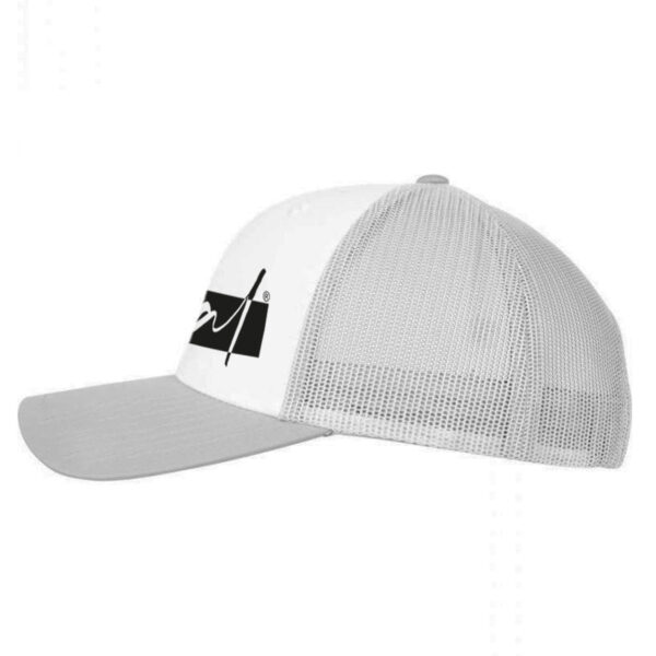 Cappello Retro Trucker "Asocial Life Style" - Bicolore - Silver/Bianco - logo Black