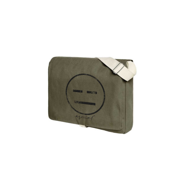 Borsa a tracolla asocial "vintage" con chiusura a clip, colore: Verde militare