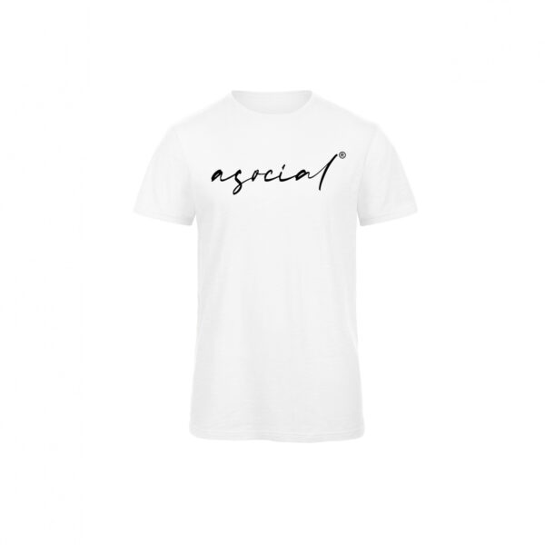 Asocial Qr Code T-shirt con messaggio personalizzabile: colore Bianco - Fronte