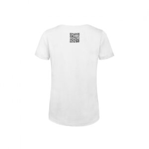 Asocial Qr Code T-shirt - Donna - con messaggio personalizzabile: colore Bianco