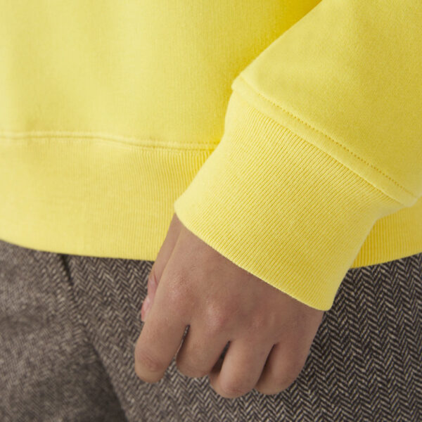 Felpa Girocollo Invernale Modello "AsocialQueen" colore: Yellow Fizz - detail